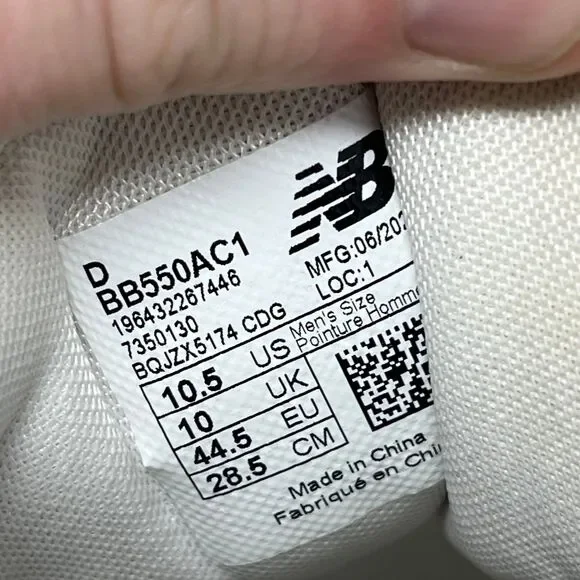 New Balance 550 Aimé Leon Dore Grey Suede Casual Shoes Mens 10.5 BB550AC1